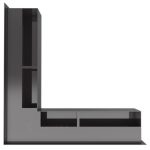 KRATKI ΠΕΡΣΙΔΑ LUFT/NS/90/45S/C 9X56X56CM ΜΑΥΡΗ - Image 5