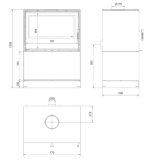 KRATKI KARI/80/W/BLACK (Α+) 12KW (100-150Μ2)  ΕΝΕΡΓΕΙΑΚΗ ΕΣΤΙΑ ΑΕΡΟΘΕΡΜΗ ΜΕ ΜΕΤΑΛΛΙΚΗ ΒΑΣΗ - ΞΥΛΟΘΗΚΗ ΚΑΙ ΜΑΥΡΑ ΚΕΡΑΜΙΚΑ TERMOTEC - Image 3