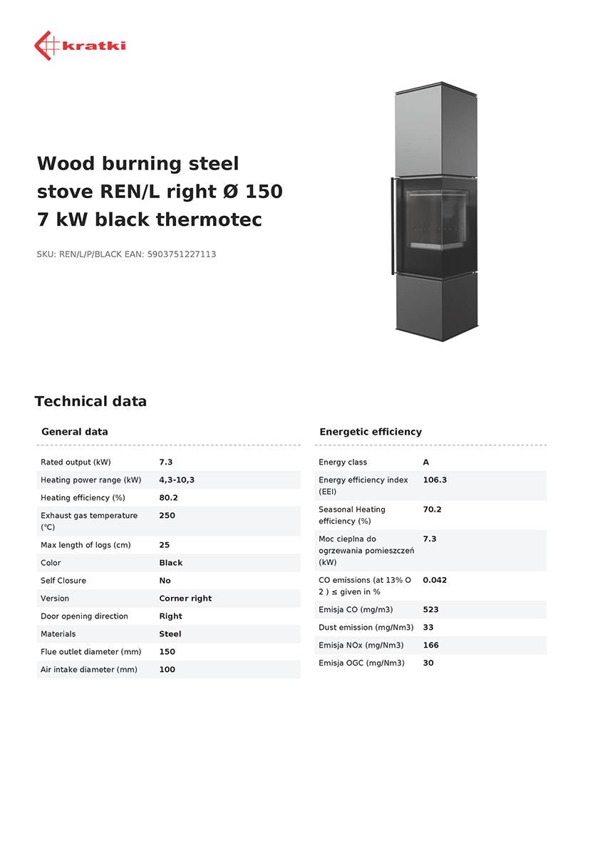 KRATKI REN/L/P/BLACK 7,3KW ECODESIGN (75 - 100M2) ΕΝΕΡΓΕΙΑΚΗ ΣΟΜΠΑ ΑΠΟ ΧΑΛΥΒΑ ΜΕ ΜΑΥΡΑ ΚΕΡΑΜΙΚΑ TERMOTEC - Image 6