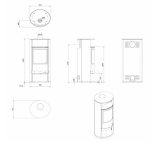 KRATKI RUNA/BLACK ECODESIGN 8KW (50-70M2) ΕΝΕΡΓΕΙΑΚΗ ΣΟΜΠΑ ΞΥΛΟΥ ΑΠΟ ΧΑΛΥΒΑ ΜΕ ΜΑΥΡΑ ΚΕΡΑΜΙΚΑ TERMOTEC - Image 3