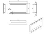 KRATKI BLENDA/100/60/LUCY/16/T ΧΑΛΥΒΔΙΝΗ ΚΟΡΝΙΖΑ ΤΖΑΚΙΟΥ LUCY/16/T (94,1X45,6CM ΕΣΩΤΕΡΙΚΑ - 105,8X57,3CM ΕΞΩΤΕΡΙΚΑ) - Image 3