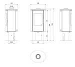 KRATKI KOZA/AB/S/N/O/DR/GLASS/KAFEL/BIALY 8KW / 50-70m2 ΠΕΡΙΣΤΡΕΦΟΜΕΝΗ ΕΝΕΡΓΕΙΑΚΗ ΣΟΜΠΑ ΑΠΟ ΧΑΛΥΒΑ ΜΕ ΕΞΩΤΕΡΙΚΗ ΕΠΕΝΔΥΣΗ ΑΠΟ ΛΕΥΚΟ ΚΕΡΑΜΙΚΟ ΚΑΙ ΦΙΜΕ ΤΖΑΜΙ - Image 3