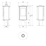 KRATKI KOZA/AB/S/N/O/DR/GLASS/KAFEL/BLACK 8KW / 50-70m2 ΠΕΡΙΣΤΡΕΦΟΜΕΝΗ ΕΝΕΡΓΕΙΑΚΗ ΣΟΜΠΑ ΑΠΟ ΧΑΛΥΒΑ ΜΕ ΕΞΩΤΕΡΙΚΗ ΕΠΕΝΔΥΣΗ ΑΠΟ ΜΑΥΡΟ ΚΕΡΑΜΙΚΟ ΚΑΙ ΦΙΜΕ ΤΖΑΜΙ - Image 3