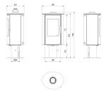 KRATKI KOZA/AB/S/N/O/DR/GLASS/KAFEL/CZERWONY 8KW / 50-70m2 ΠΕΡΙΣΤΡΕΦΟΜΕΝΗ ΕΝΕΡΓΕΙΑΚΗ ΣΟΜΠΑ ΑΠΟ ΧΑΛΥΒΑ ΜΕ ΕΞΩΤΕΡΙΚΗ ΕΠΕΝΔΥΣΗ ΑΠΟ ΚΟΚΚΙΝΟ ΚΕΡΑΜΙΚΟ ΚΑΙ ΦΙΜΕ ΤΖΑΜΙ - Image 3