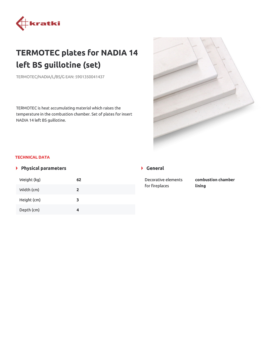 KRATKI TERMOTEC/NADIA/L/BS/G SET ΚΕΡΑΜΙΚΩΝ ΓΙΑ ΤΗΝ ΕΣΤΙΑ NADIA/14/L/BS/G - Image 3