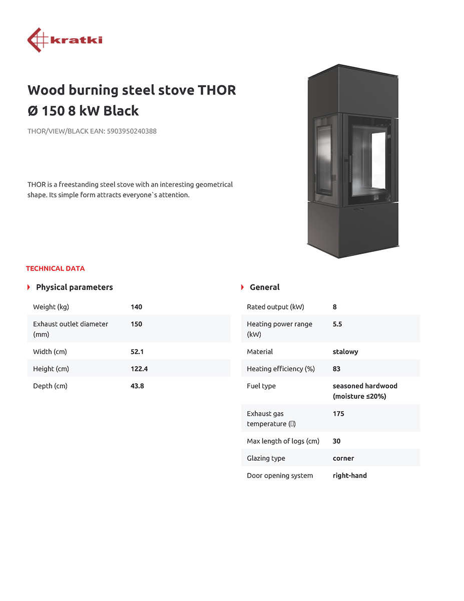 KRATKI THOR/VIEW/BLACK (A+) ECODESIGN 8KW (80-105M2) ΕΝΕΡΓΕΙΑΚΗ ΣΟΜΠΑ ΤΡΙΩΝ ΟΨΕΩΝ ΑΠΟ ΧΑΛΥΒΑ ΜΕ ΜΑΥΡΑ ΚΕΡΑΜΙΚΑ TERMOTEC - Image 4