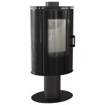 KRATKI KOZA/AB/S/N/O/DR/GLASS/KAFEL/BLACK 8KW / 50-70m2 ΠΕΡΙΣΤΡΕΦΟΜΕΝΗ ΕΝΕΡΓΕΙΑΚΗ ΣΟΜΠΑ ΑΠΟ ΧΑΛΥΒΑ ΜΕ ΕΞΩΤΕΡΙΚΗ ΕΠΕΝΔΥΣΗ ΑΠΟ ΜΑΥΡΟ ΚΕΡΑΜΙΚΟ ΚΑΙ ΦΙΜΕ ΤΖΑΜΙ - Image 2