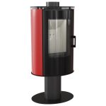 KRATKI KOZA/AB/S/N/O/DR/GLASS/KAFEL/CZERWONY 8KW / 50-70m2 ΠΕΡΙΣΤΡΕΦΟΜΕΝΗ ΕΝΕΡΓΕΙΑΚΗ ΣΟΜΠΑ ΑΠΟ ΧΑΛΥΒΑ ΜΕ ΕΞΩΤΕΡΙΚΗ ΕΠΕΝΔΥΣΗ ΑΠΟ ΚΟΚΚΙΝΟ ΚΕΡΑΜΙΚΟ ΚΑΙ ΦΙΜΕ ΤΖΑΜΙ - Image 2