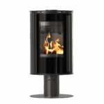 Χαλύβδινη σόμπα σε βάθρο KRATKI ERIK Ø 150 5,5 kW μαύρη thermotec