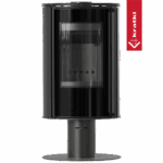 Χαλύβδινη σόμπα σε βάθρο KRATKI ERIK Ø 150 5,5 kW μαύρη thermotec - Image 4