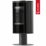 Χαλύβδινη σόμπα σε βάθρο KRATKI ERIK Ø 150 5,5 kW μαύρη thermotec - Image 5