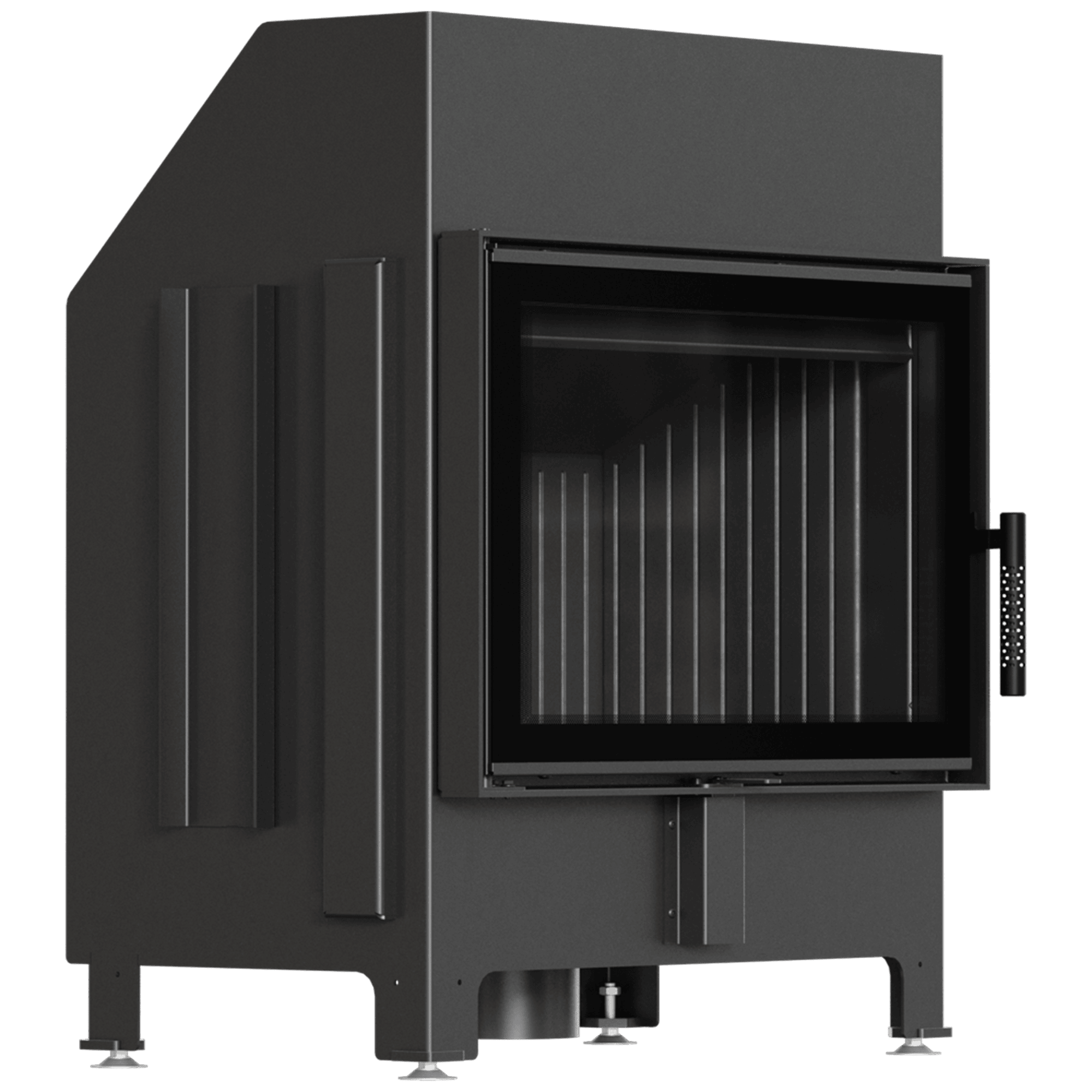 238751_01_zibi_pf_eco_black_0000 Ενεργειακό τζάκι KRATKI ZIBI ECO 9,9 kW Ø 180 μαύρο thermotec - Image 1