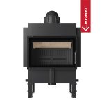 Τζάκι συσσώρευσης θερμότητας KRATKI NORRA 9,9 kW Ø 200 μαύρη επένδυση - Image 3